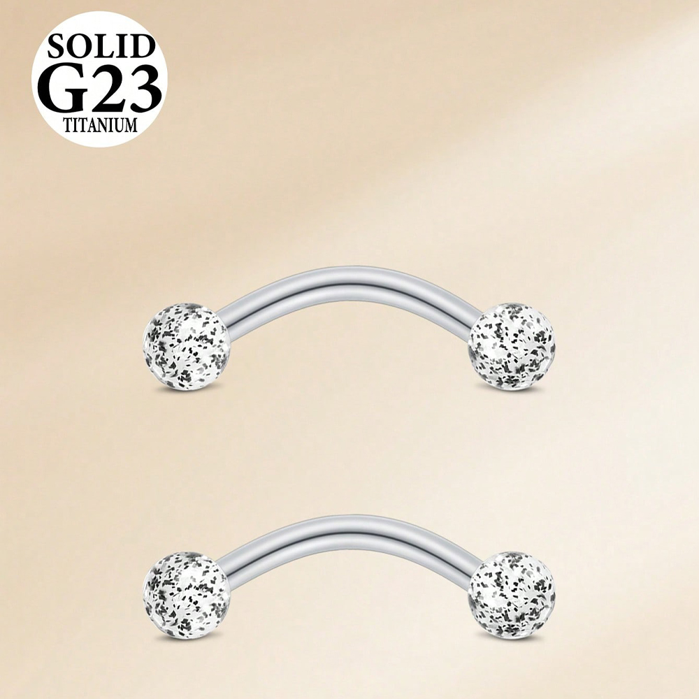 2PCS 16G 8/10mm Titanium Alloy - مراجعة Christina Jewelry & Watches Marguerite Ørestik Forgyldt Sølv وسعره
