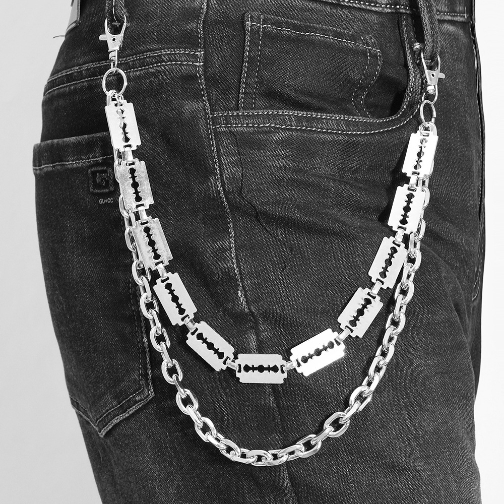 Punk Metal Chain Keychains for - مراجعة Hip Hop Chain Necklace وسعره