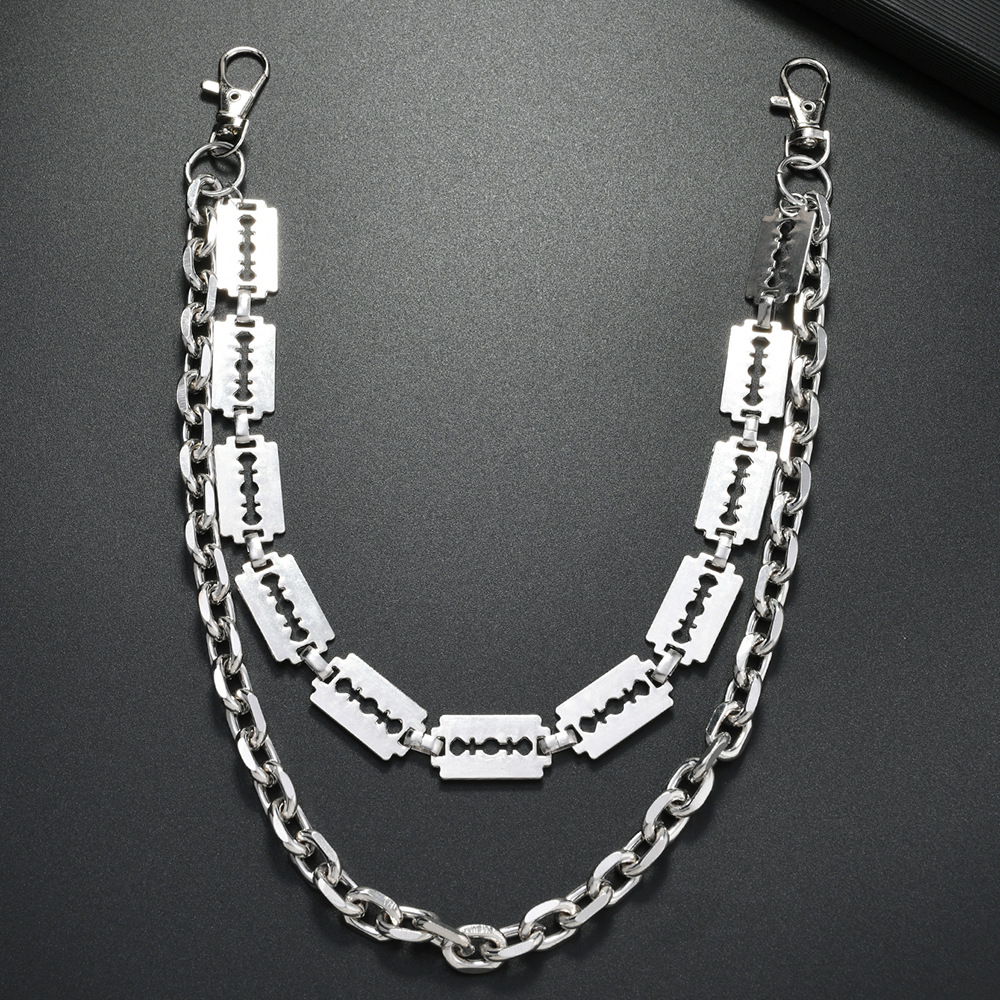 Punk Metal Chain Keychains for - مراجعة Hip Hop Chain Necklace وسعره