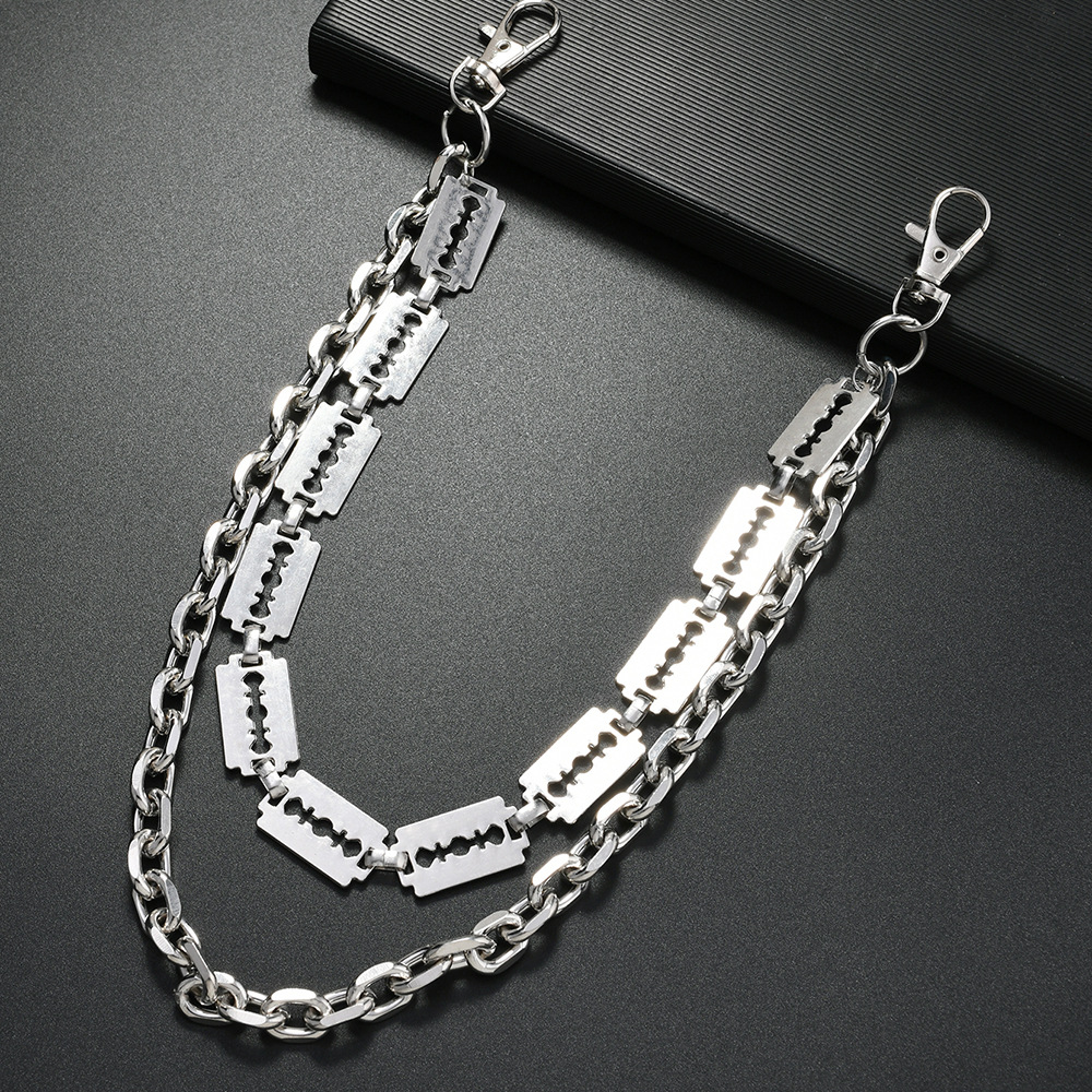 Punk Metal Chain Keychains for - مراجعة Hip Hop Chain Necklace وسعره