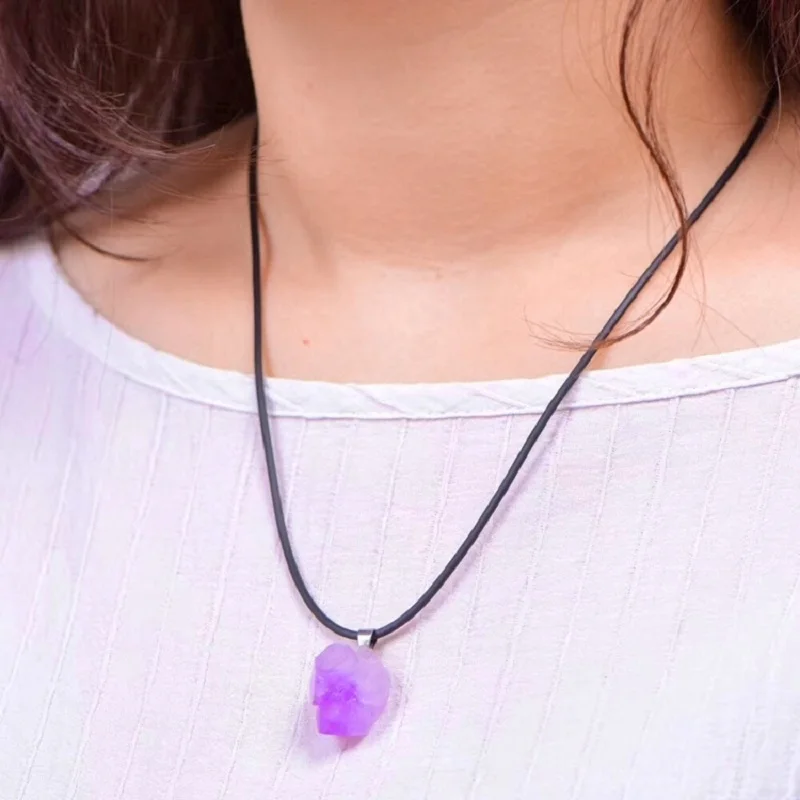 Natural Amethysts Flower Neckl - مراجعة Crystal Choker Necklace وسعره