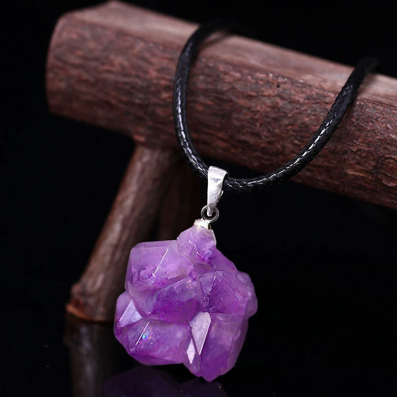 Natural Amethysts Flower Neckl - مراجعة Crystal Choker Necklace وسعره