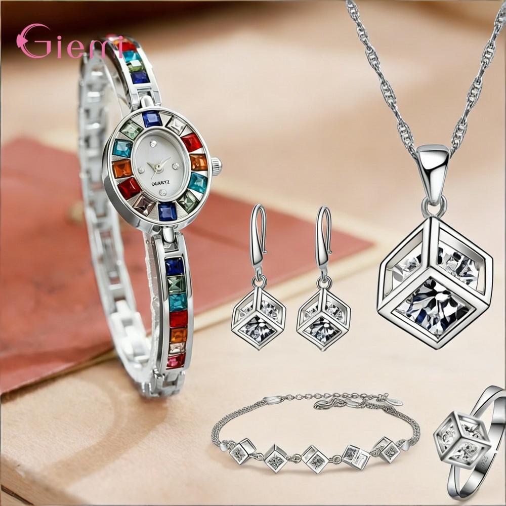 Pretty 925 Sterling Silver Geo - مراجعة Best Jewelry Watches Women وسعره