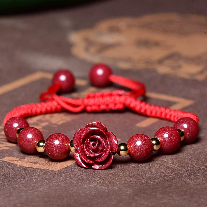 Red Cinnabar Rose Flower Beads - مراجعة Luxury Gifts Jewelry & Watches Namfleg Mostar وسعره