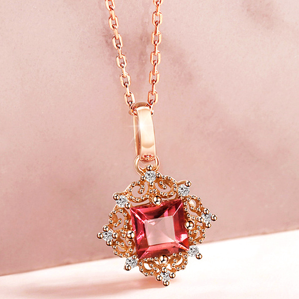 Vintage carving small Ruby gem - مراجعة Crystal Choker Necklace وسعره