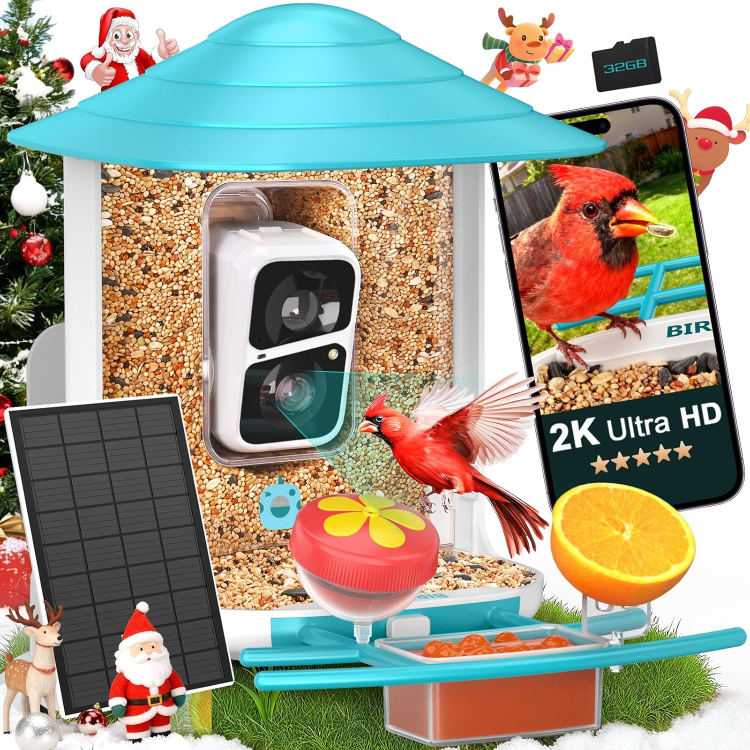 2K HD Bird Feeder Camera with  - مراجعة Watches & Jewelry Repair Center Photos وسعره