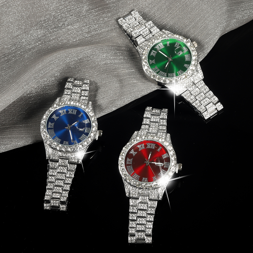 New Punk Men Watch Iced Out Di - مراجعة Jewelry Watches Men وسعره