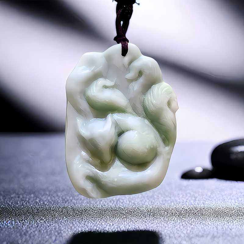 Natural Real Jade Fox Pendant  - مراجعة Luxury Gifts Jewelry & Watches Namfleg Mostar وسعره